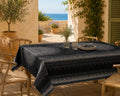 Mantel Antimanchas Arabesco Negro