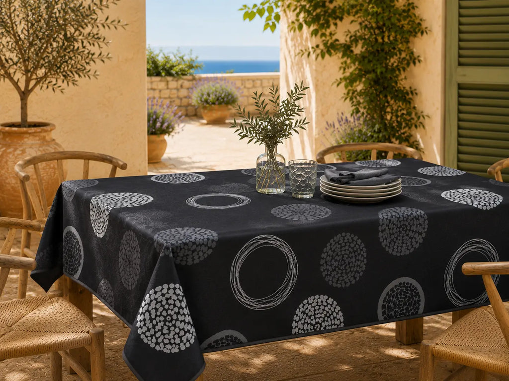 Mantel Antimanchas Stamp Black