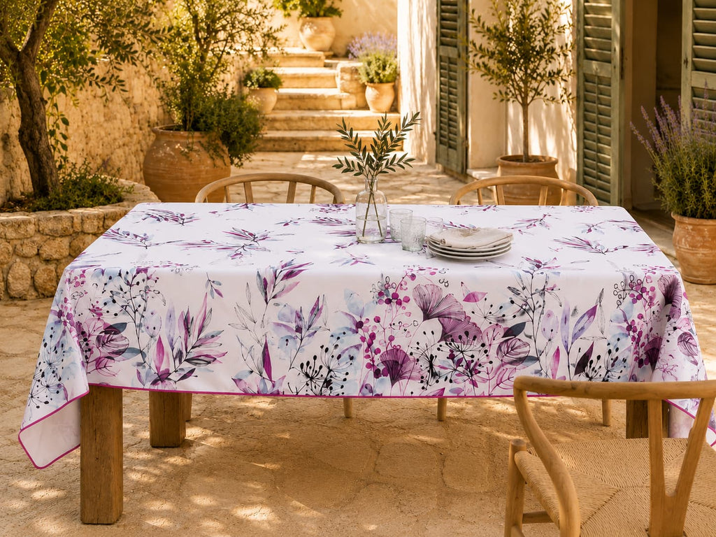 Mantel Antimanchas Botanic Lila