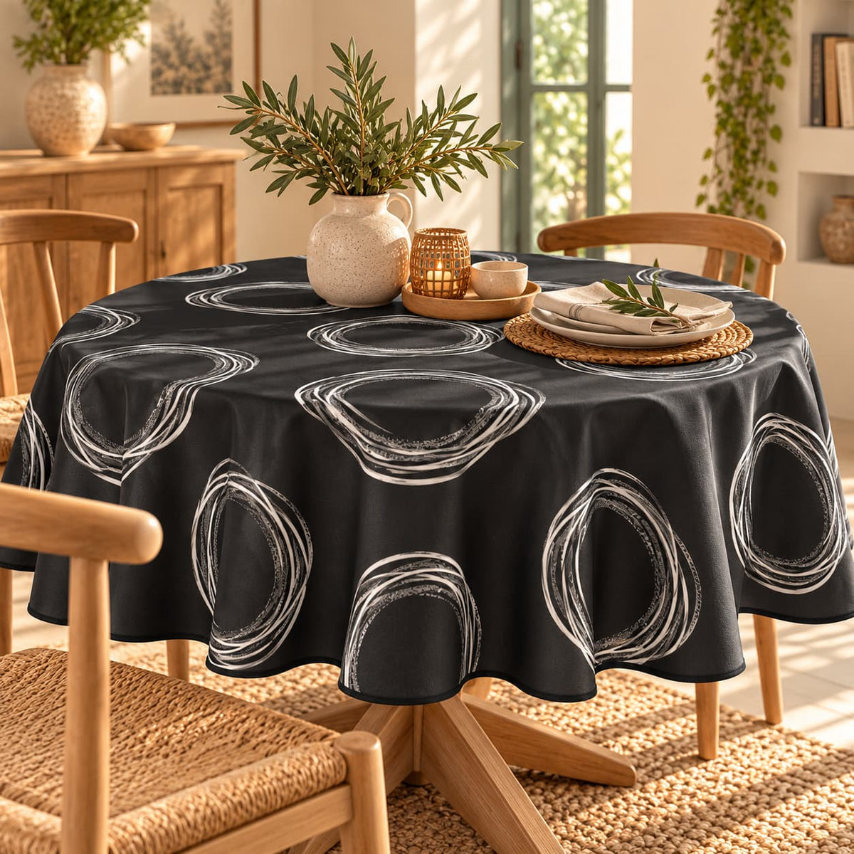 Mantel Antimanchas Brillo Black