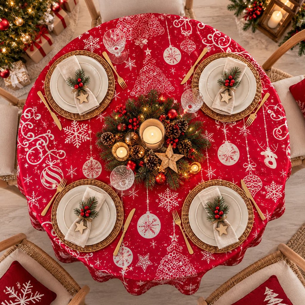 Mantel Antimanchas Navidad Guirlanda