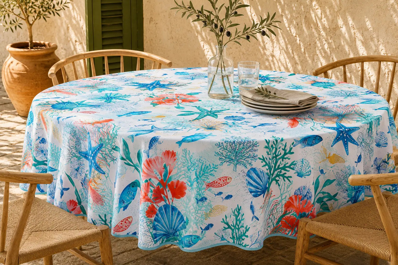 Mantel Antimanchas Coral