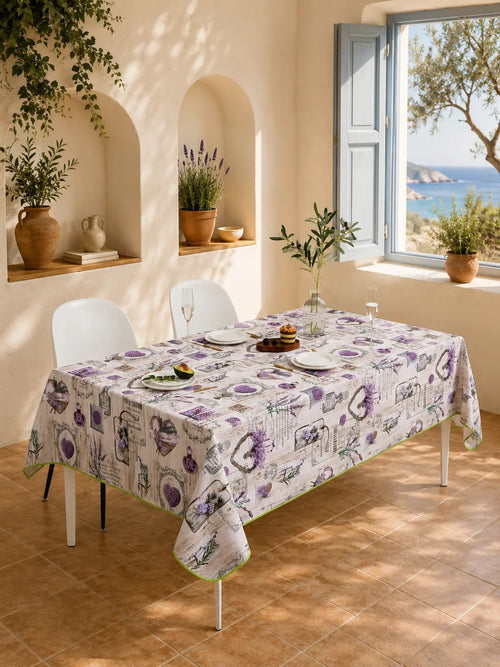 Mantel Antimanchas Corazon Lavanda