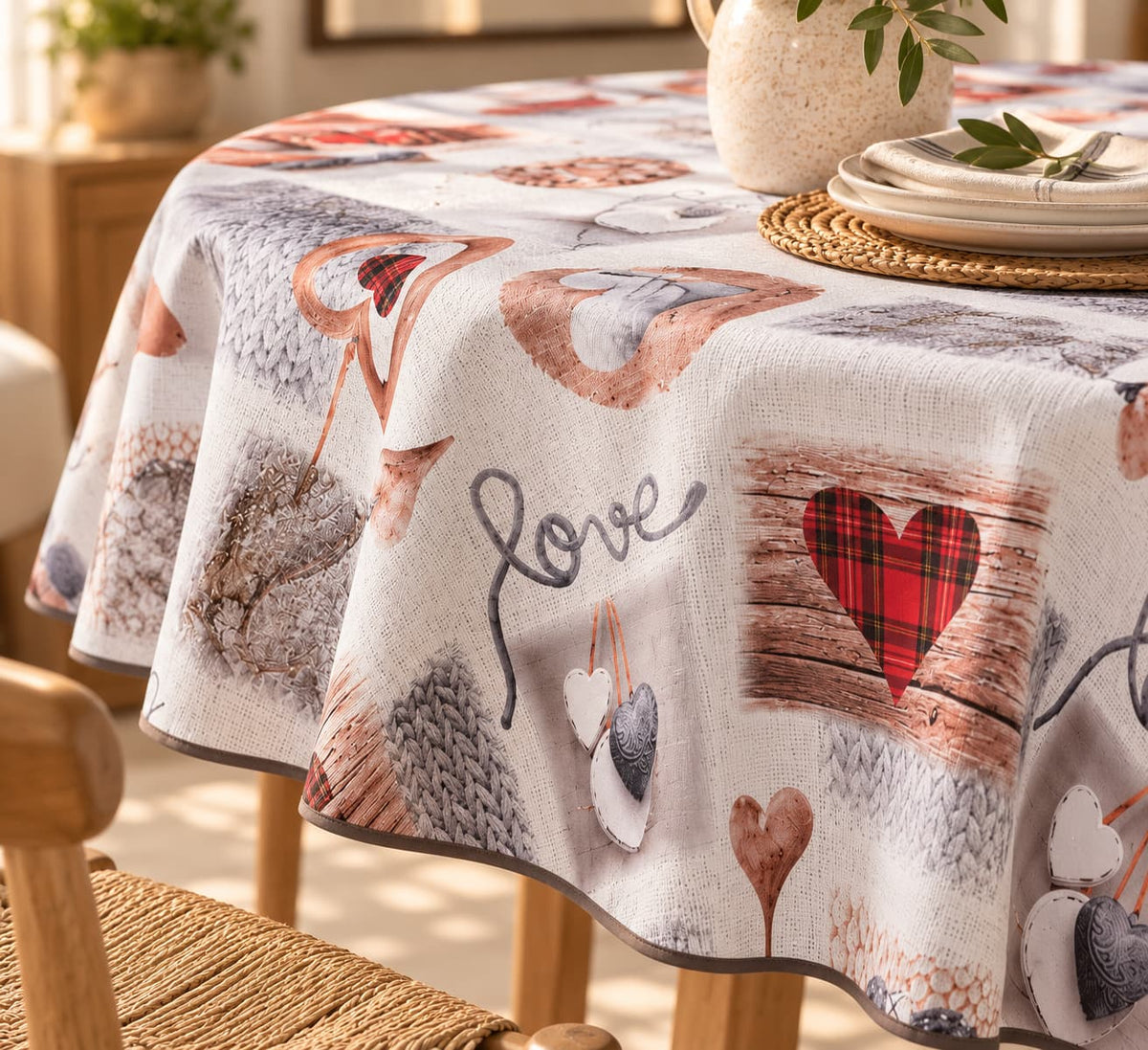 Mantel Antimanchas Corazon Escoces