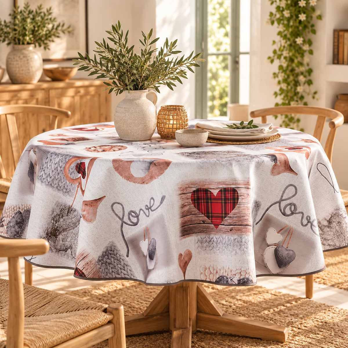 Mantel Antimanchas Corazon Escoces