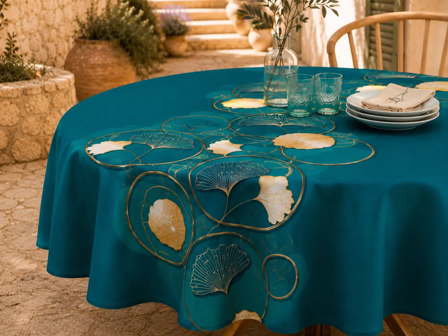 Mantel Antimanchas Ginko