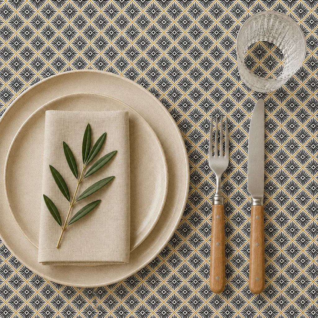 Mantel Antimanchas Print Grey