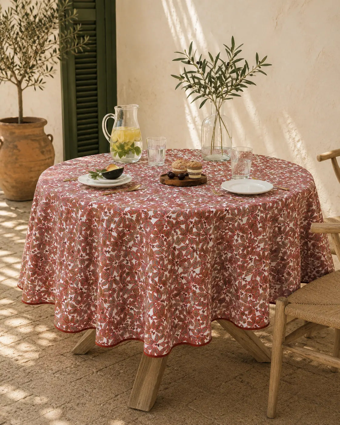 Mantel Antimanchas Natura Red