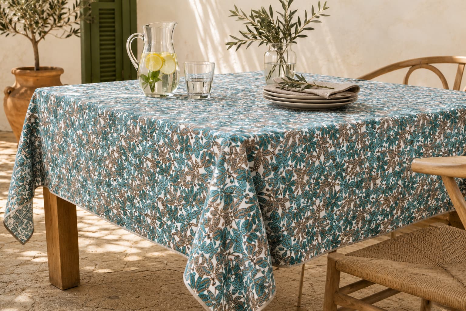 Mantel Antimanchas Natura Cian