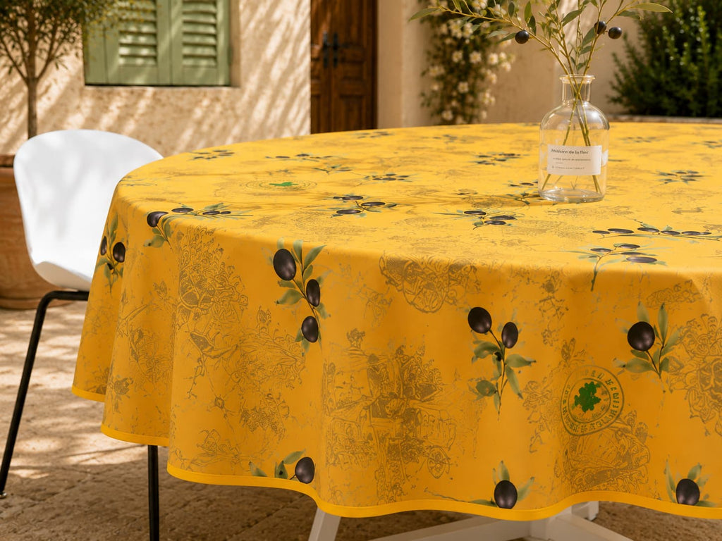 Mantel Antimanchas Olivo Amarillo