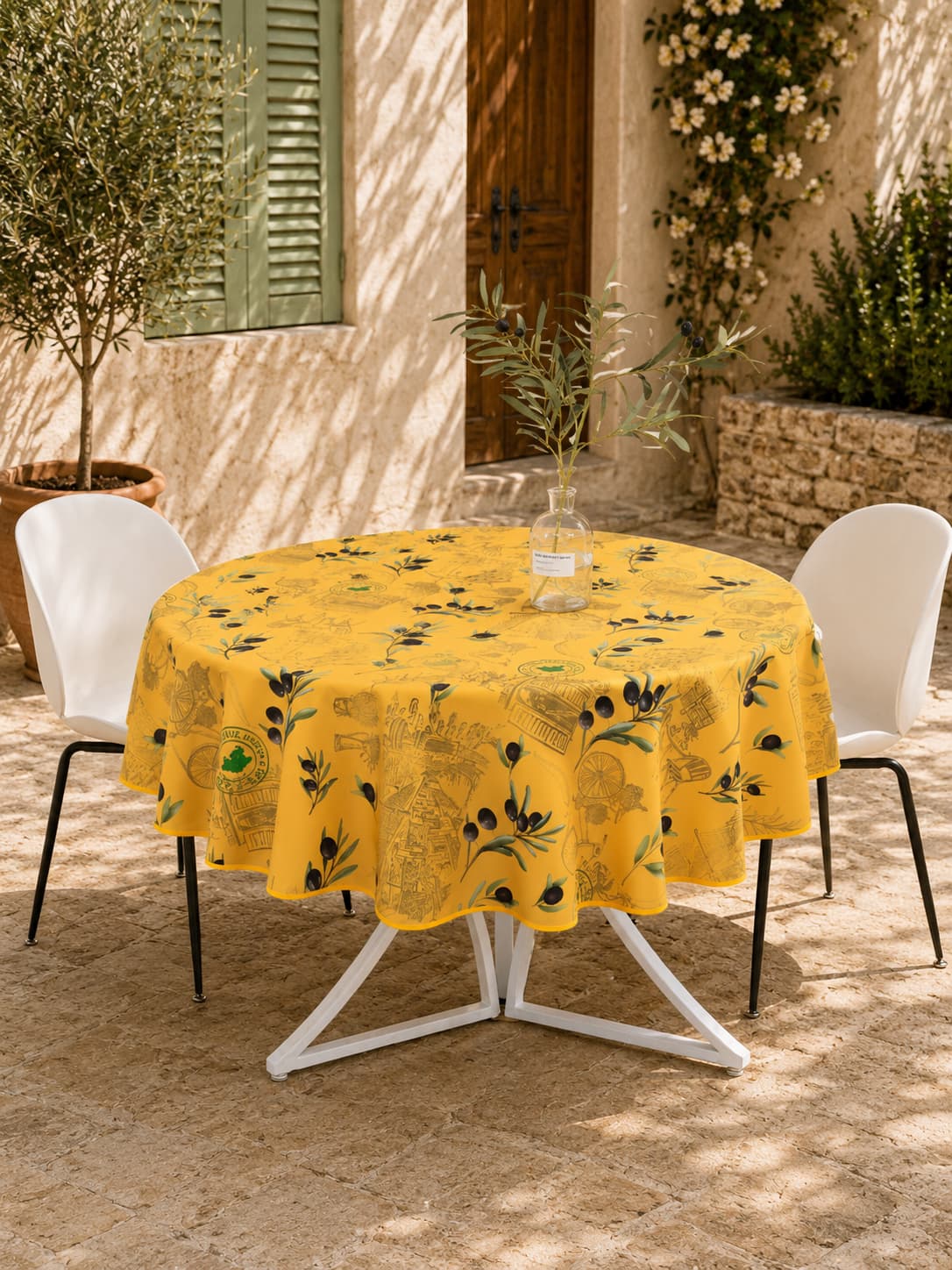 Mantel Antimanchas Olivo Amarillo