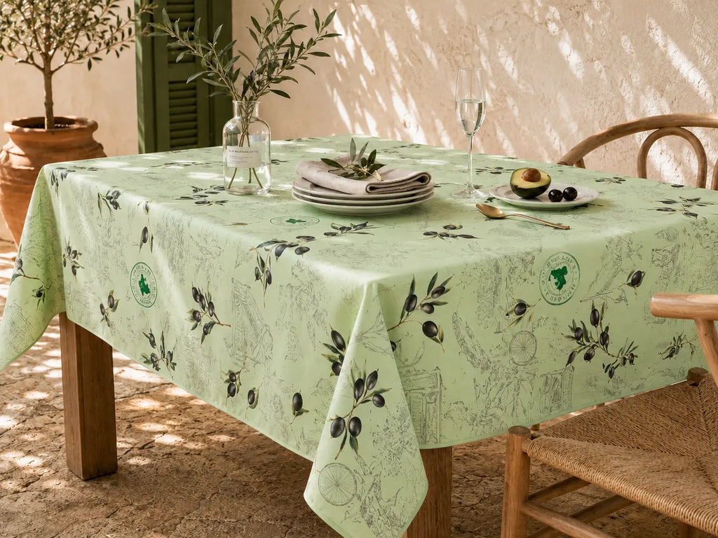 Mantel Antimanchas Olivo Verde