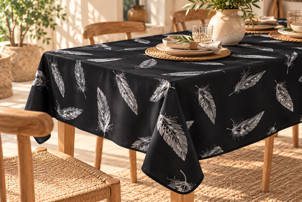 Mantel Antimanchas Pluma Black