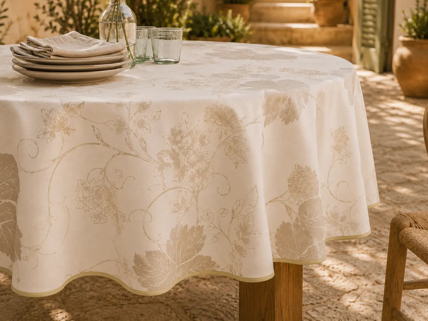 Mantel Antimanchas Viña Beige